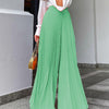 Elegant Style Solid Color Pleated Zipper Pants