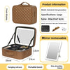 The makeup bag comes with a mirror and a lamp
