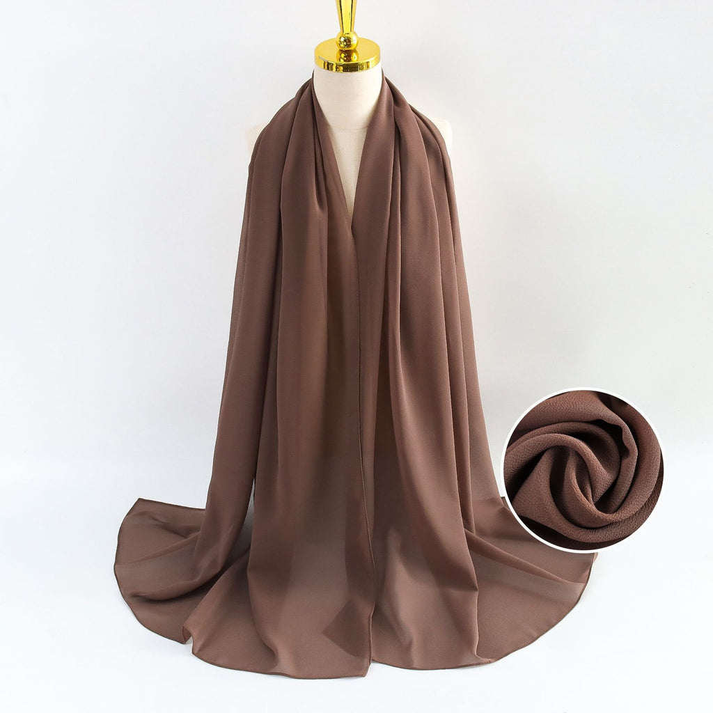 Elegant Pearl Chiffon Scarf for Women
