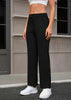 Women's New Button Up Straight Leg Pants With Pocket Loose Yoga Pants