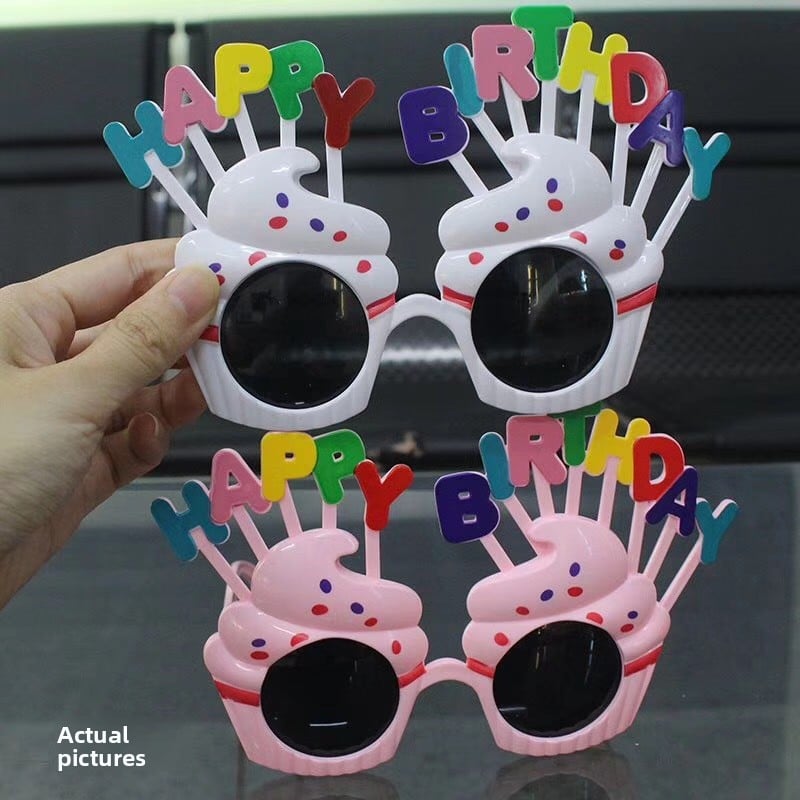 Bizarre creative party photography props, cake decorations, weekend props, Christmas birthday glasses