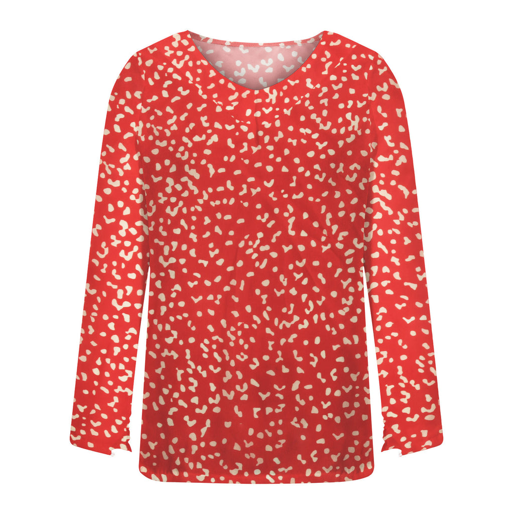 Women's Clothing Casual V-neck Temperament Top