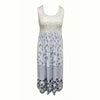 Women's Plus Size Boho Floral Dresses Sleeveless Tiered Pleated Swing Long Sundress