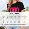 Women's 'XOXO' Letter Print T-Shirt - Casual Crew Neck Short Sleeve Tee, Soft Summer Top