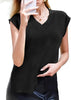 Solid V-neck Vest Sweater
