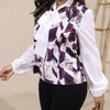 Ladies' Fashionable Geometric Pattern Elegant Temperament Long Sleeved Shirt