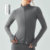 Autumn And Winter Nude Feel Slim Fit Slimming Zipper Yoga Clothes Long Sleeve Outdoor Workout Top