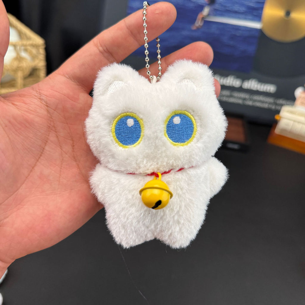 Cute Squeaking Black Cat Plush Doll Keychain Pendant