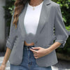 Solid Color Lightweight Slim Suit Jacket