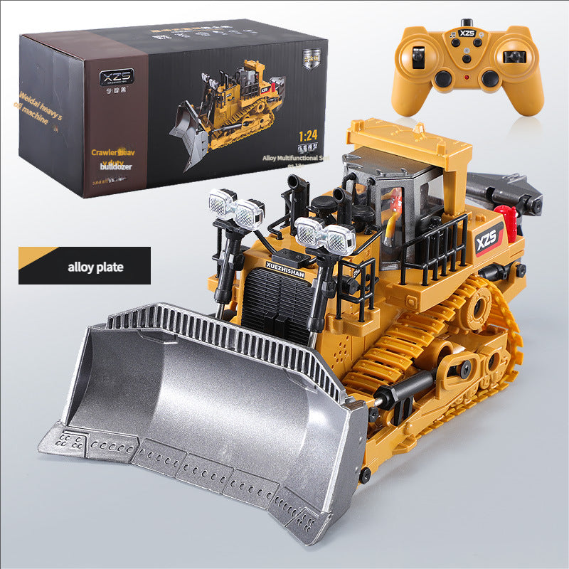 children's remote control excavator engineering vehicle alloy digging dump truck bulldozer toys