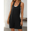 Womens Summer Casual Loose Tank Romper Sleeveless Scoop Neck Jumpsuit Shorts Romper With Pockets