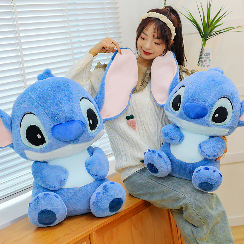 Blue Rabbit Fur Classic Stitch Plush Toy Doll Cartoon Large Doll Grabber Scissors Machine