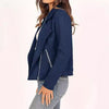 Fashion Deerskin Velvet Motorcycle Jacket Zipper Pocket Short Coat