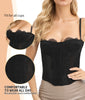 Lace Bustier Corset Tops For Women Going Out Mesh Overbust Adjustable Strap Waist Cincher Crop Bustier Party Rave Date Night Outfit Tank Top