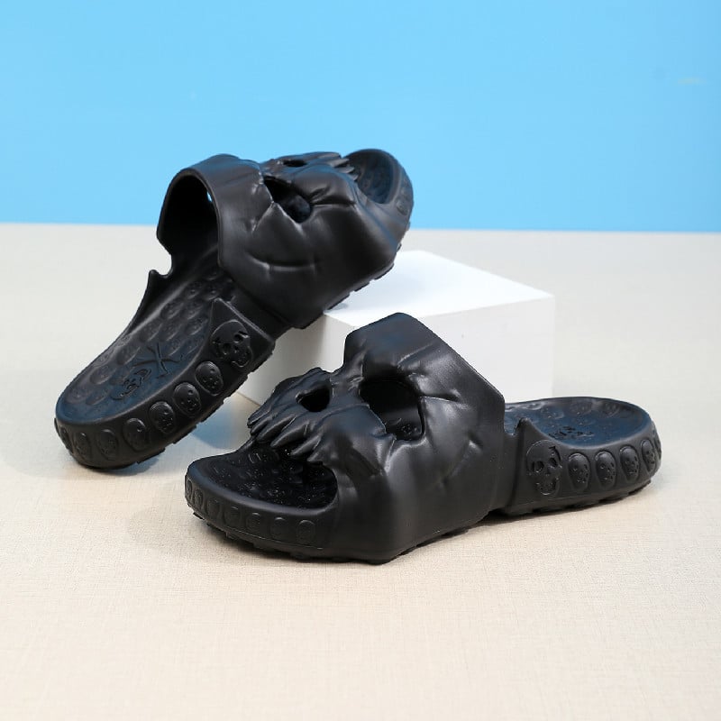 Summer Slip-on Slippers Women's EVA Indoor Bathroom Non-Slip Fish Mouth Coconut Home Thick Bottom Soft Household Men's Sandals