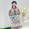 Canvas shoulder bag, simple tote bag for tutoring/study
