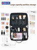 The makeup bag comes with a mirror and a lamp