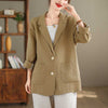 Artistic Retro Solid Color Loose-fitting Versatile Suit Top