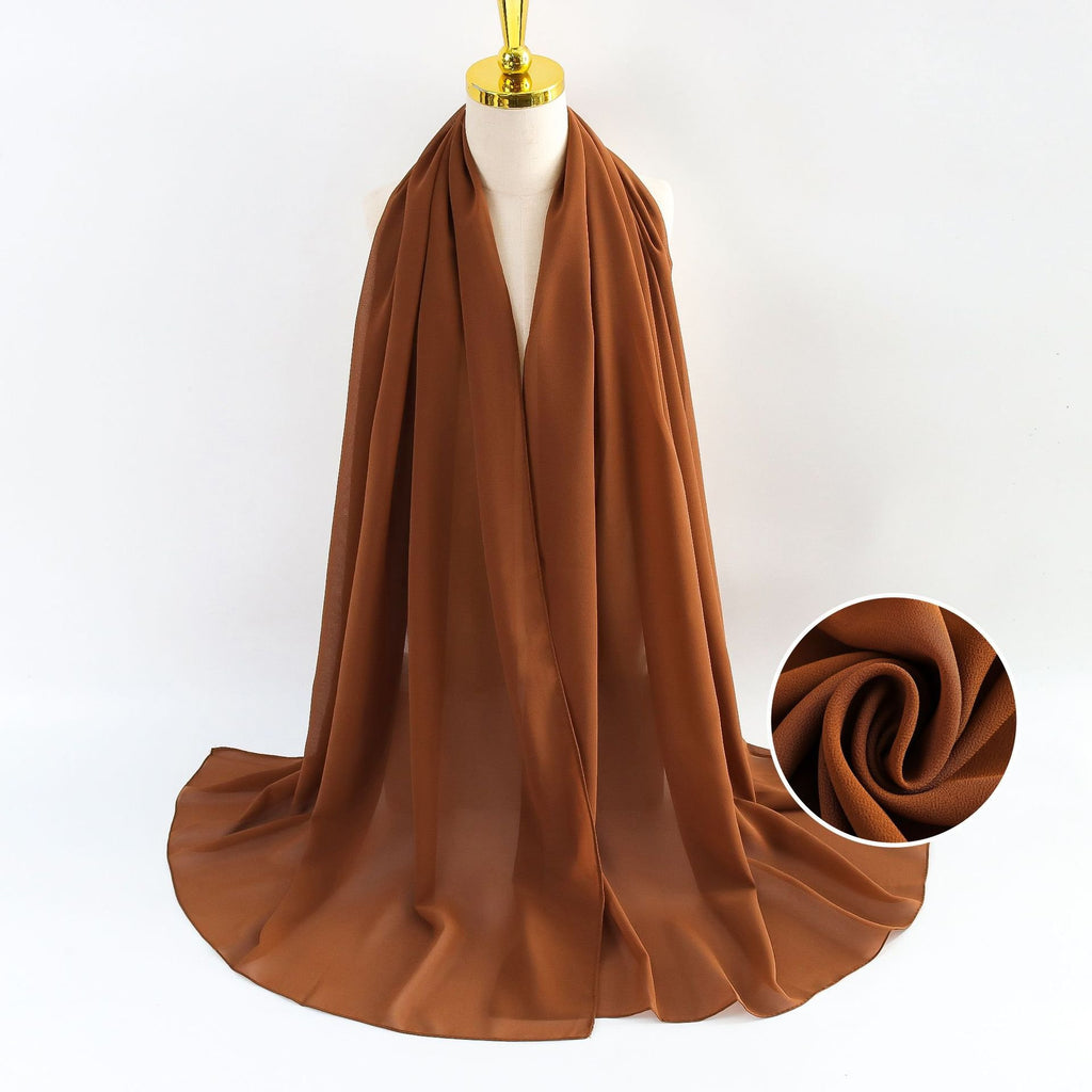 Elegant Pearl Chiffon Scarf for Women