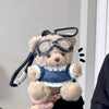 Pilot Bear plush pendant