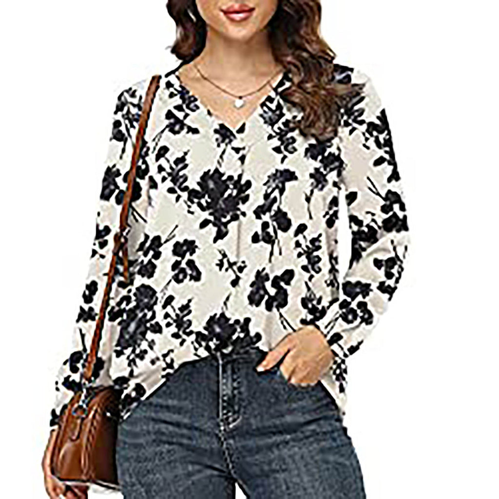 Women's Clothing Casual V-neck Temperament Top