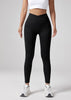 V-waist Yoga Elastic Tight Pants, Women's Peach Hip Lifting Running Speed Drying Yoga Pants, Workwear Pocket Button Pants