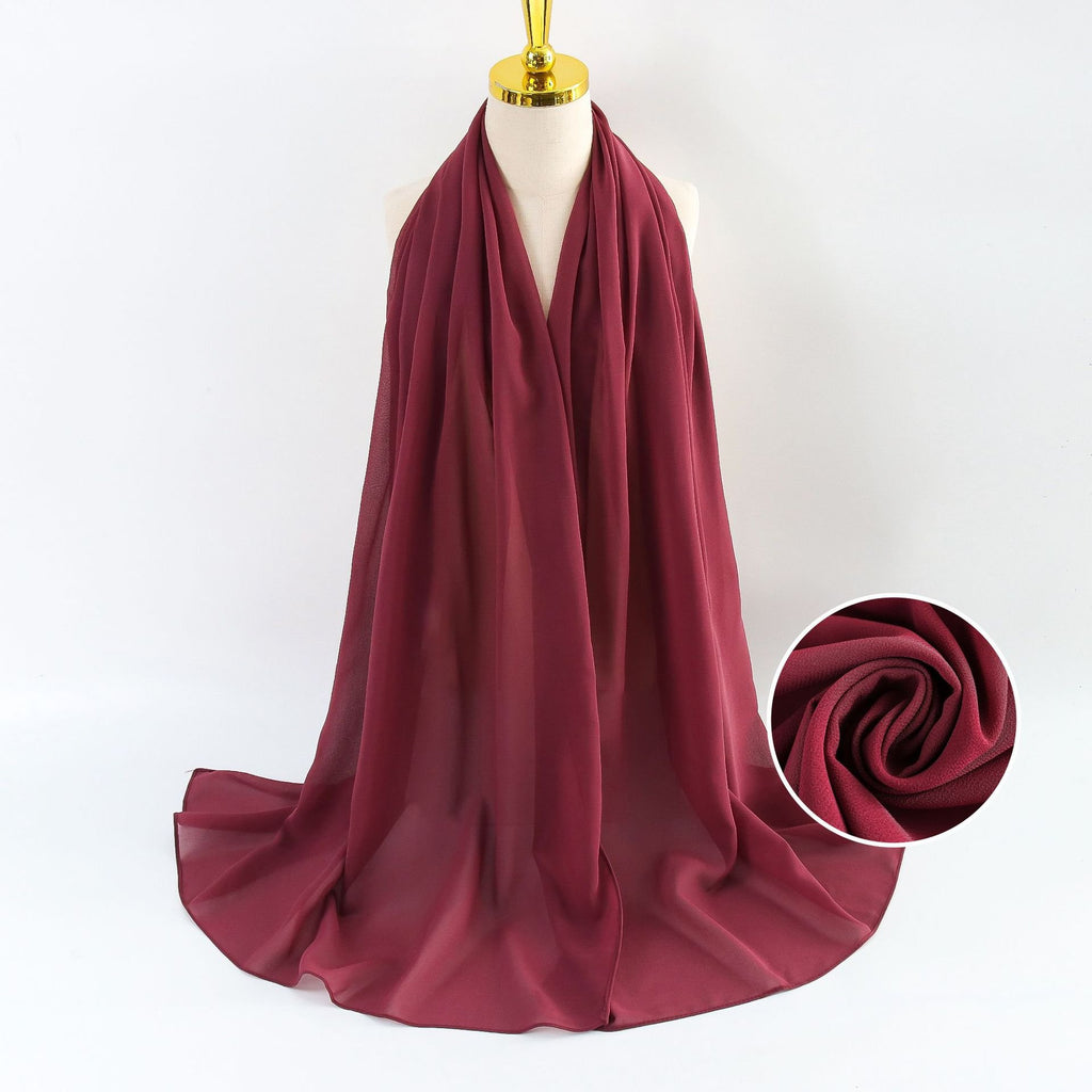 Elegant Pearl Chiffon Scarf for Women