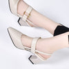 Women's Casual Square Toe Back Empty Sandals with Chunky Heel