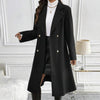 Women's Solid Color Autumn And Winter Simple Long Sleeved Lapel Jacket Knitted Fashionable Coat