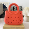 Mini EVA Beach Square Shell Handbag with DIY Hole Pattern