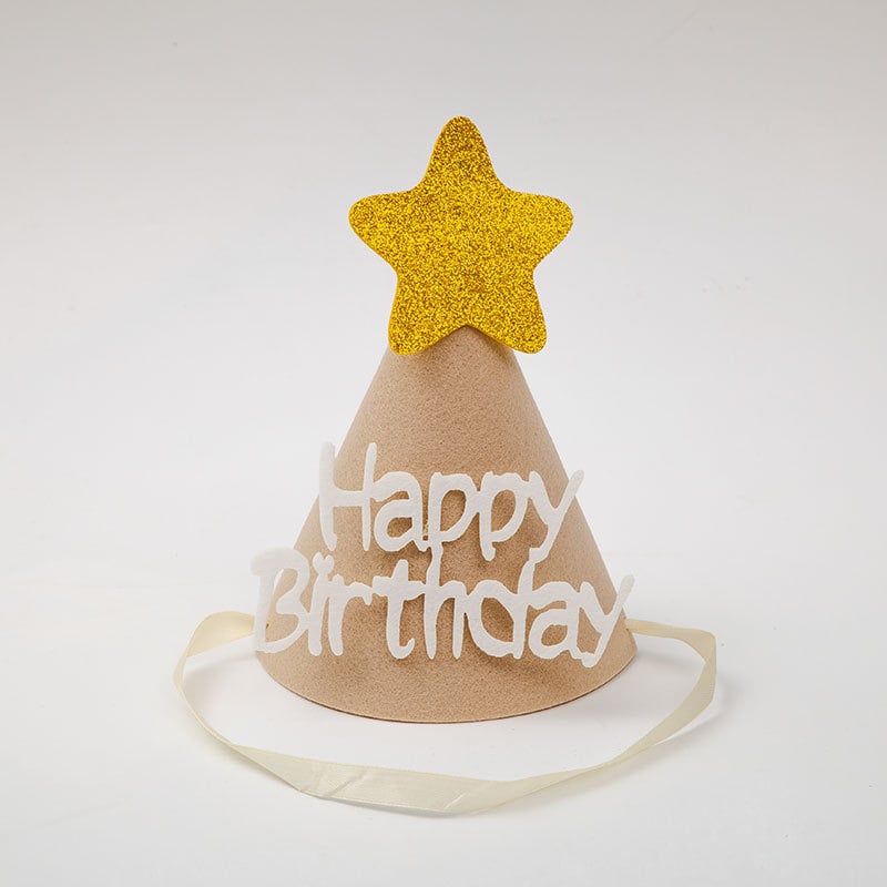 Felt hat children's birthday non-woven hat party yellow crown decorative hat diy crown props