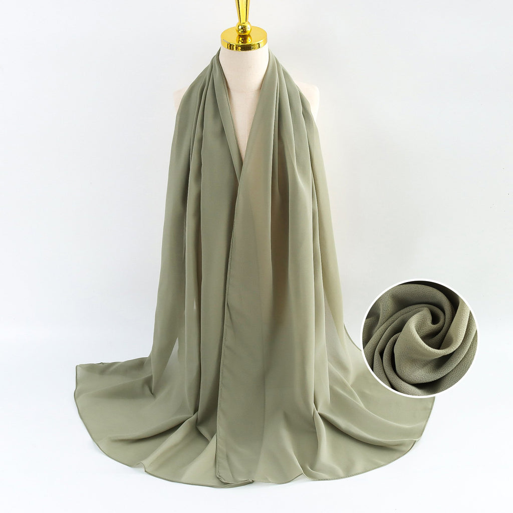 Elegant Pearl Chiffon Scarf for Women