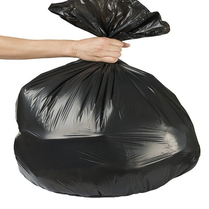 Flat-mouthed light-proof garbage bag