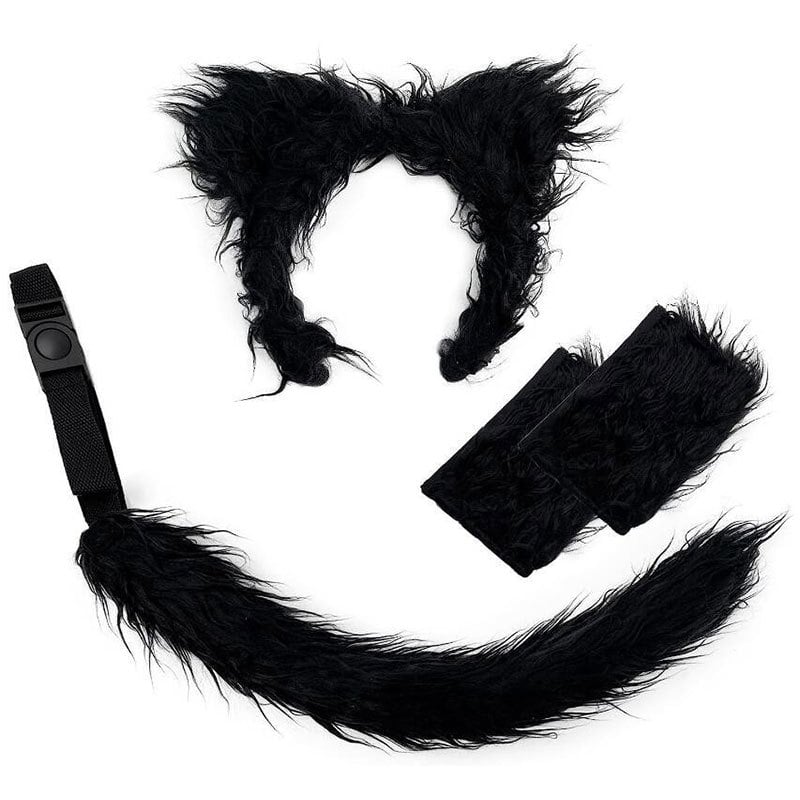 Wolf Ears Head Button Mask