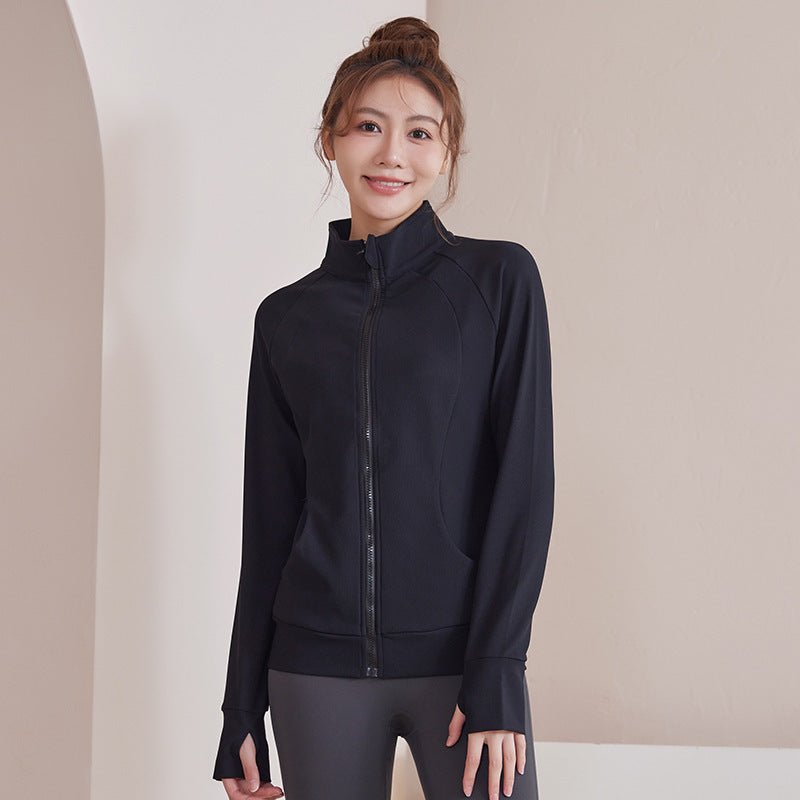 Women's Autumn Plump Girls Running Fitness Plus Size Yoga Jacket