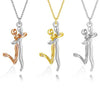 Love Hug Necklace for Couples 18K Gold Unisex Jewelry Simple Clavicle Chain For Valentine's Day Gift