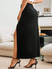 Women's Solid Color With Pocket Slit To Thigh Summer Elegant Skirt