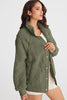 Winter Long Sleeve Button Sherpa Jacket Coat Pockets
