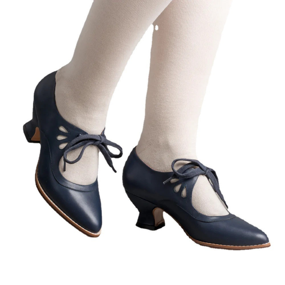 Lace Up Cutout Heeled Sandals Plus Size Casual Shoes for Women