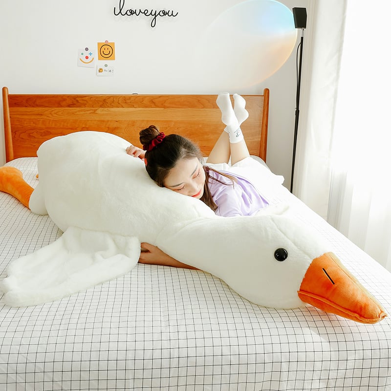 Cute Big White Goose Pillow Plush Toy Goose Doll Doll Doll Bed Sleeping Birthday Gift Girl