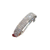 Diamond-encrusted hairpin at the back of the head for a stylish look