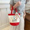 Cartoon-printed bucket bag