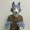 Regsy Big Gray Wolf Latex Cosplay Set - Headgear, Tail, Paw