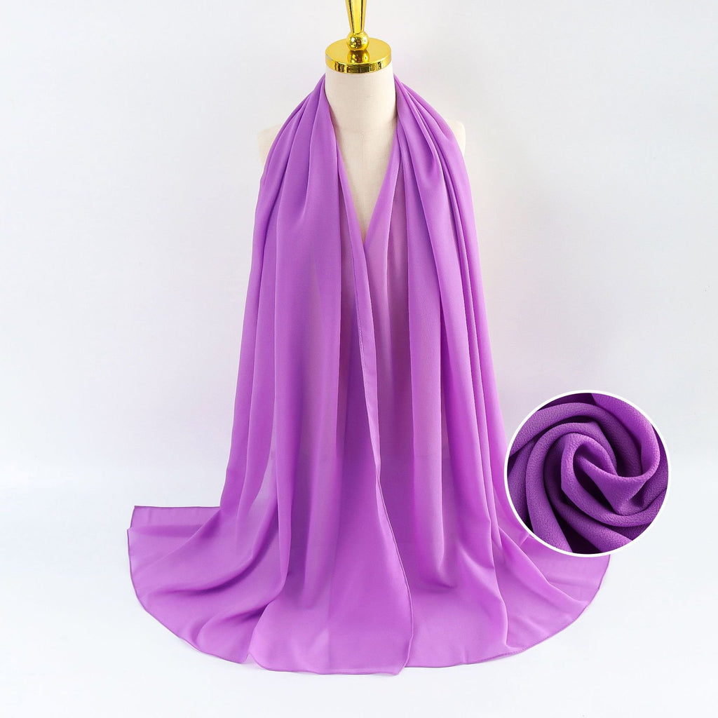 Elegant Pearl Chiffon Scarf for Women