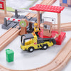 Luxury scene Metropolis train track toy suit compatible with wooden Thomas small train toy