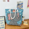 Canvas shoulder bag, simple tote bag for tutoring/study