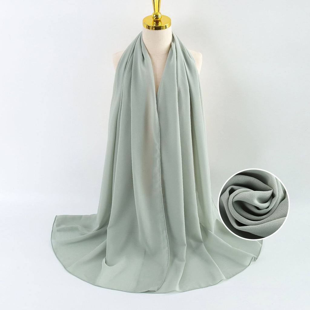 Elegant Pearl Chiffon Scarf for Women