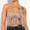 Transparent tassel body chain