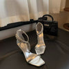 French Rhinestone High Heels