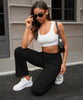 Women's New Button Up Straight Leg Pants With Pocket Loose Yoga Pants